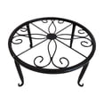 thumbnail image 2 of Weloille Single Layer Iron Flower Stand, Floor Standing Small Plant Pot Holder, Sturdy Rust-Resistant Display Rack, 1 Pack for Living Room Balcony Garden Patio Decoration, 2 of 6
