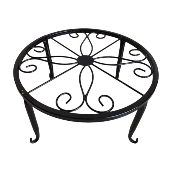 Tepsmf Single-Tier Wrought Iron Plant Stand, Floor Standing Potted Plant Shelf Home Decor Flower Pot Rack for Indoor Outdoor Garden