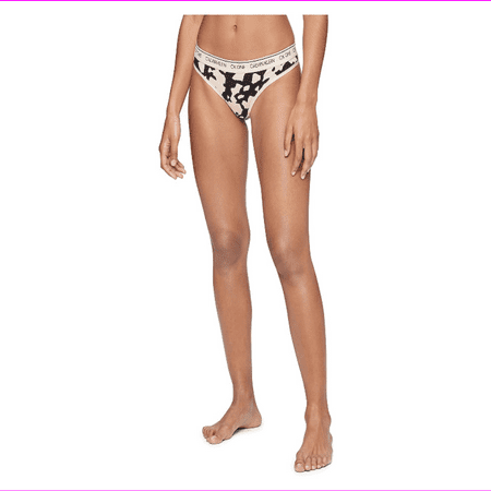 Calvin Klein Women s CK One Cotton Thong Panty   Cutout Print/Charming Khaki  XL