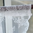 thumbnail image 6 of 1/2 Panels Curtains Sheer Lace Mesh Curtain Embroidered Floral Window Voile Valance Drapes for Bedroom Living Room, 6 of 7