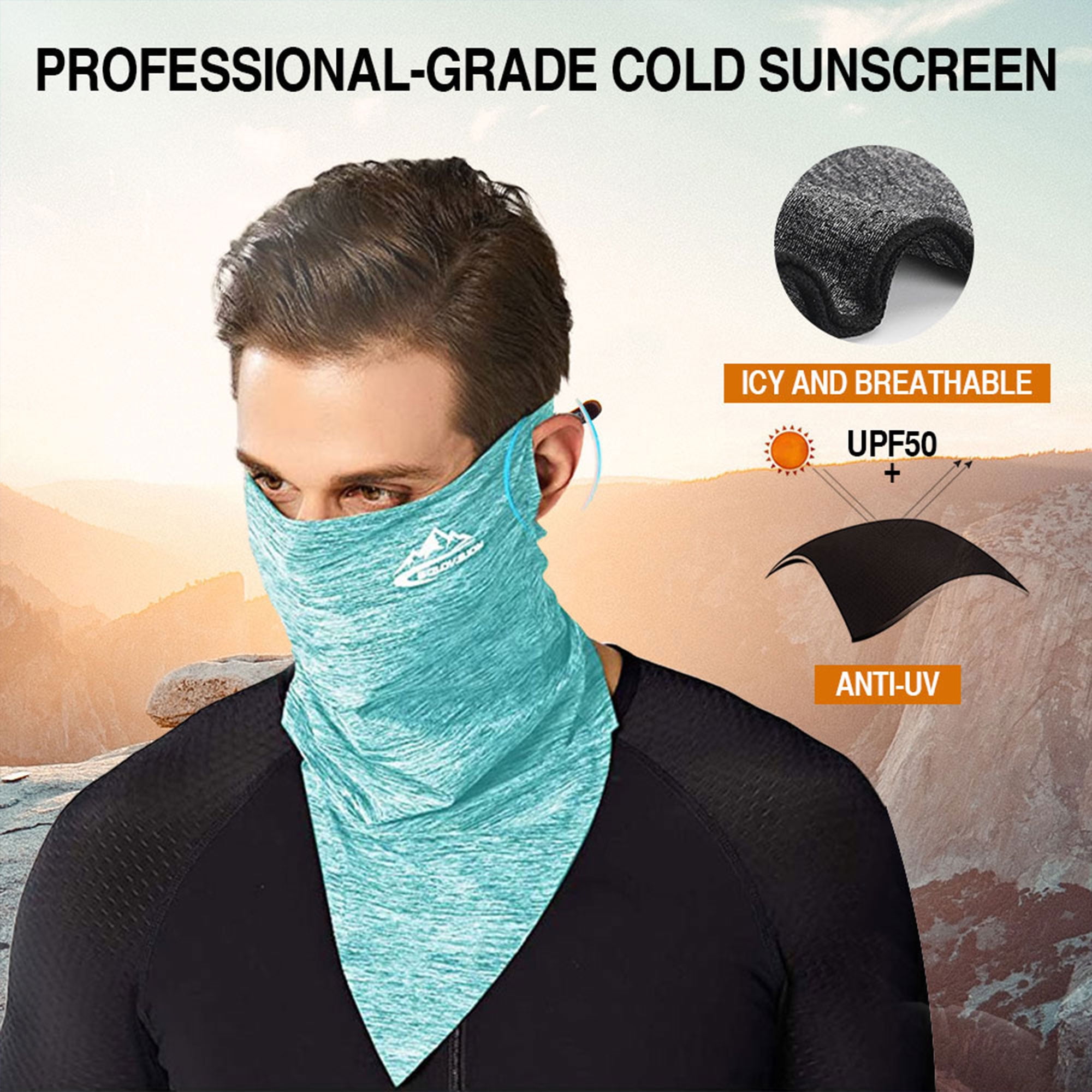 Multipurpose Bandanas with Safety Filters Unisex Scarf Dustproof for Outdoor