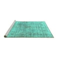thumbnail image 2 of Ahgly Company Machine Washable Indoor Rectangle Abstract Turquoise Blue Modern Area Rugs, 4' x 6', 2 of 4