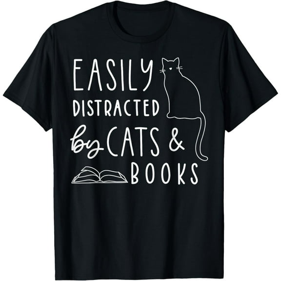 Cats And Books Lover T-Shirt