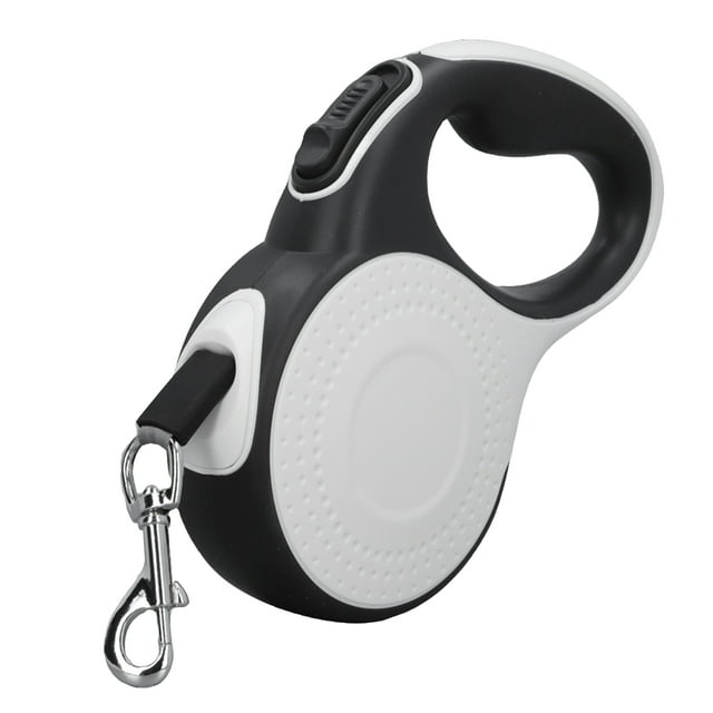 Retractable Dog Leash with Light, High Strength Rope Safe Puppy Leash for Outdoor White,Green