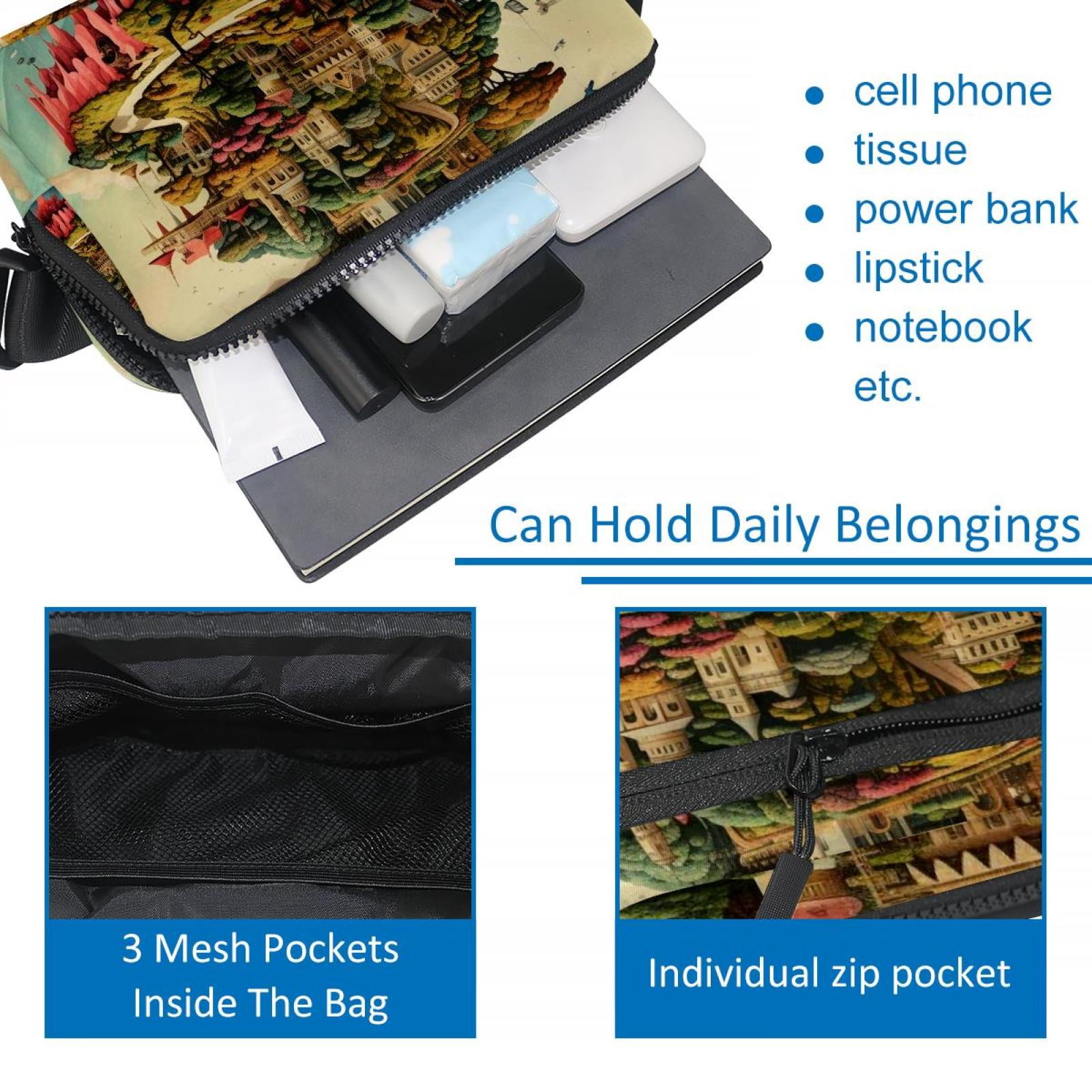 Bohemia Lightweight, Adjustable Running Belt with Extension Strap, Unisex Waist Bag, Fanny Pack, Cross Body Bag