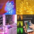 thumbnail image 2 of Fairy String Lights Battery Operated, 2 Pack 50 LEDs 16 Colors Changing Sliver Wire Lights, Larger RGB Bulb Super Bright Lights with Remote Control for Christmas Bedroom Party Outdoor Decoration, 2 of 7