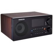 Sangean WR-22WL AM/FM-RDS/Bluetooth/USB Table-Top Digital Tuning Receiver (Dark Walnut)