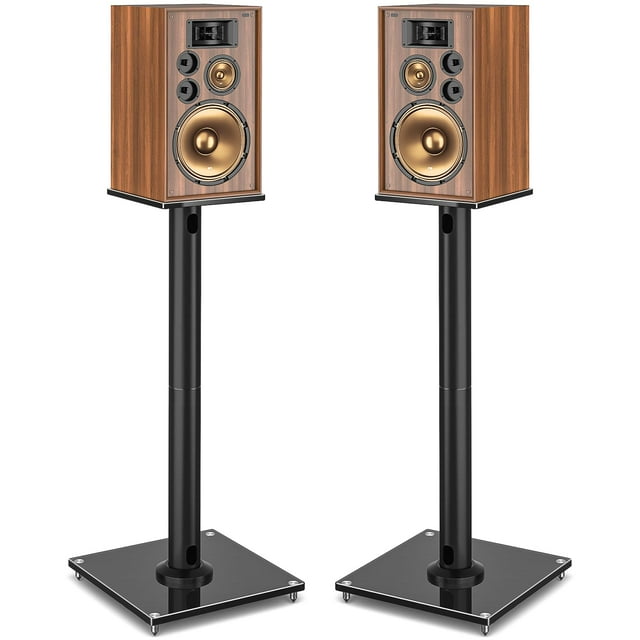 Soportes de altavoz de suelo YOMT Universal de 28 pulgadas para 10 kg, color negro