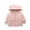 Pink, variant on KYAIGUO Baby Girls Winter Hooded Cotton Coats Jackets Toddler Autumn Padded Outwears Thicked Fleece Jackets with Zipper for 1-5 Years Old