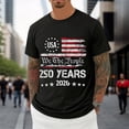 thumbnail image 3 of 250 Anniversary Usa Shirt Mens Shirts Short Sleeve Vintage 250 Years American 1776-2026 250th Birthday Usa T-Shirt Big & Tall Casual Stylish America Pullover Activewear, 3 of 5