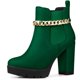 thumbnail image 1 of Botines de Tacón Alto Grueso Allegra K con Cadena y Plataforma Verde 39, 1 of 6