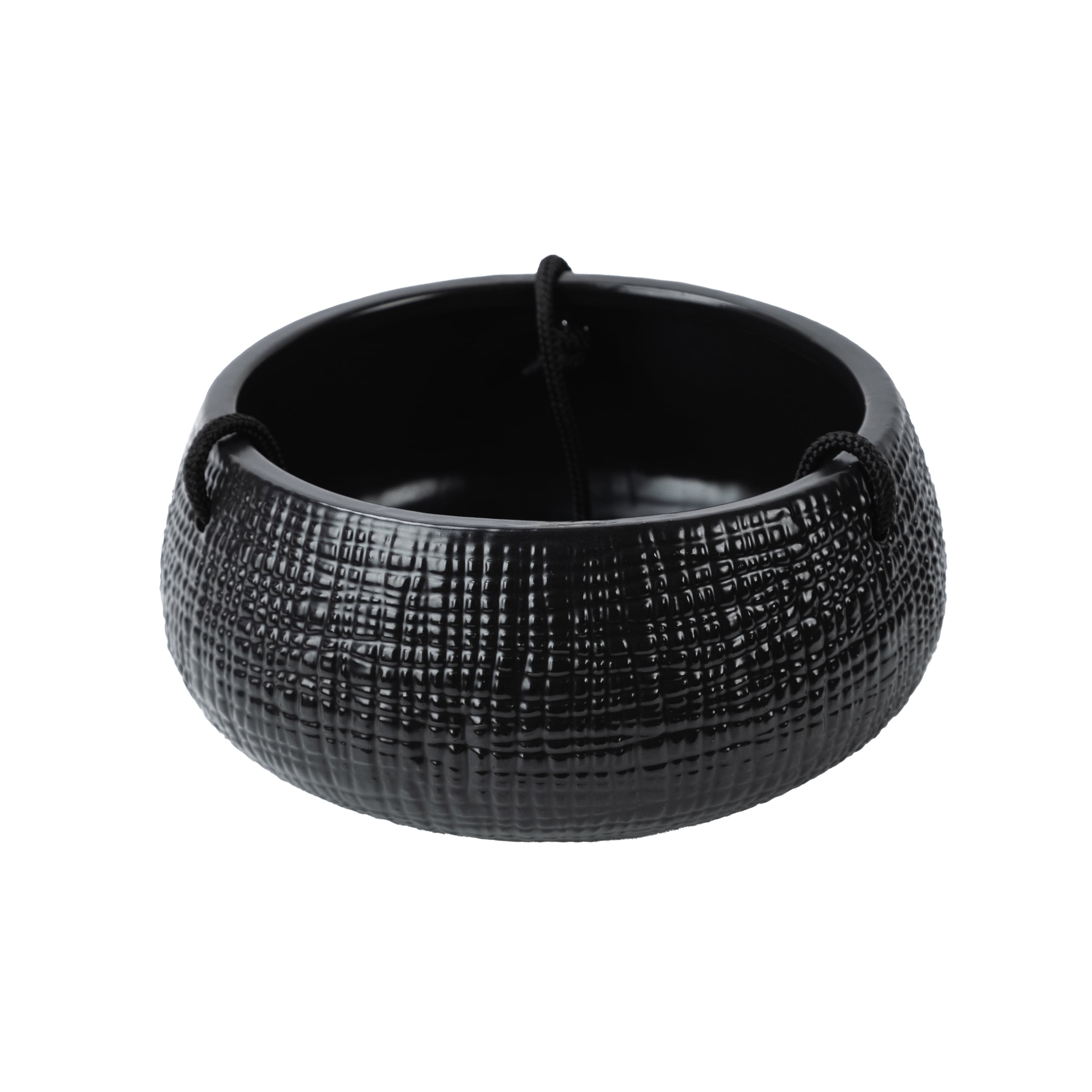 Better Homes & Gardens 8in Black Ceramic Tiffany Hanging Planter
