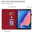thumbnail image 3 of Dteck Protective Case for Galaxy Tab A 8.0 inch Case 2019 Release Model T290 T295 T297, Slim Fit PU Leather Built-in Multi-Angle Stand Wallet Folio Cover with Card Holder,Red, 3 of 6