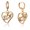 Crystal2, variant on Gemini Women's Jewelry 18K Gold Filled Cubic Zirconia & Created Rudy Hoop Dangle Earrings Gm188 , Color: Ruby