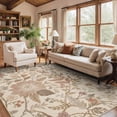 thumbnail image 2 of KUETH 8X10 Vintage Floral Area Rugs Machine Washable Rugs for Living Room, Non Slip Flat Pile Rug with Rubber Backing, Boho Rug for Entryway Bedroom Dining Room Home Office, 2 of 12