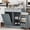 Blue, variant on AHB 13 Gallon Single Tilt Out Trash Cabinet with Shelf, Kitchen Trash Can Storage Organizer, 39.38"L x 14"W x 38.3"H, Grey