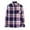 Purple, variant on Mens Tops Flannel Plaid Shirts Long Sleeve Lightweight Button Down Casual Blouse Jackets Spring Shirt Purple XL