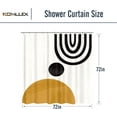 thumbnail image 6 of Cute Mid Century Shower Curtain Set for Bathroom 72Wx72H Inch Fabric Abstract Sun Minimalistic Curve Bathtub Curtains Men Kids Aesthetic Modern Geometric Bath Accessories 12 Pack Hooks, 6 of 6