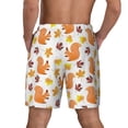 thumbnail image 2 of Lsque Mens Swim Trunks Cartoon Squirrel Pattern - Bathing Suit Compression Liner - Beach Swim Shorts Swimwear - (S-3XL) - Stretch Quick Dry -Large, 2 of 9