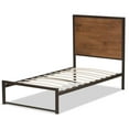 thumbnail image 3 of Baxton Studio Santa Rustic Industrial Black Finished Metal Coco Brown Wood Platform Bed, Multiple Colors, 3 of 4