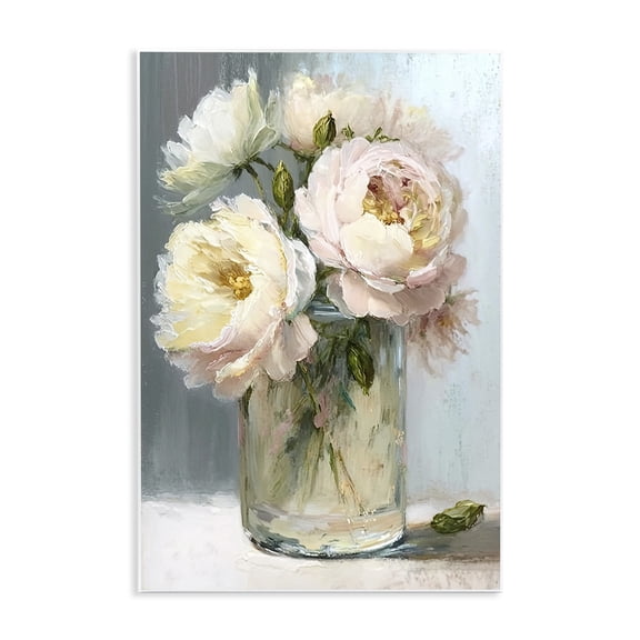 Stupell Industries Shabby Chic Subtle Rose Blooms Wall Plaque Art, 10 x 15, by Gina Kelly