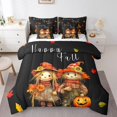 thumbnail image 1 of YST Happy Fall Pumpkin Comforter Set Bed in a Bag, Sunflower Decor Scarecrow Theme, Polyester, Full Size (7 Count), 1 of 5