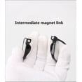 thumbnail image 4 of 2Pcs Magnetic Reading Glasses Men Women Front Connect Adjustable Temples Eyeglass Around Neck Hanging Readers 1.5,Gray, 4 of 8