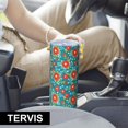 thumbnail image 6 of Pioneer Flower Floral Print Pattern 20oz Skinny Tumbler with Straw & Lid, Double Wall Vacuum Insulated Cup, Leak-Proof, Cup Holder Friendly, Hot 6H Cold 12H, 6 of 6