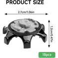 thumbnail image 2 of YCSHIPO 16 Pcs Golf Shoe Spikes Replacement Cleats - Easy Install Black TPU Grip for Enhanced Traction, 2 of 5
