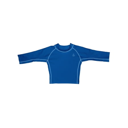 Iplay Long Sleeve Rashguard Top, Swim Shirt or Sun Shirt for Best Sun Protection Rash Guard UPF 50+ T-Shirt UPF50+ Solid Color T-Shirt for Swimming or Playing Boys Blue Toddler (Best Sun Protection Clothing Brands)