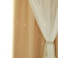 thumbnail image 6 of Pretty Comy Romance Double-Deck Cloth & Blackout Floor-standing Curtain Star Hollow Curtain Drape, High Shading, 6 of 6