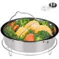thumbnail image 1 of Stainless Steel 6-Quart Electric Pressure Cooker Steam Rack Steamer Basket Insert Set, Silver (COMINHKPR111848) Silver Silver, 1 of 5