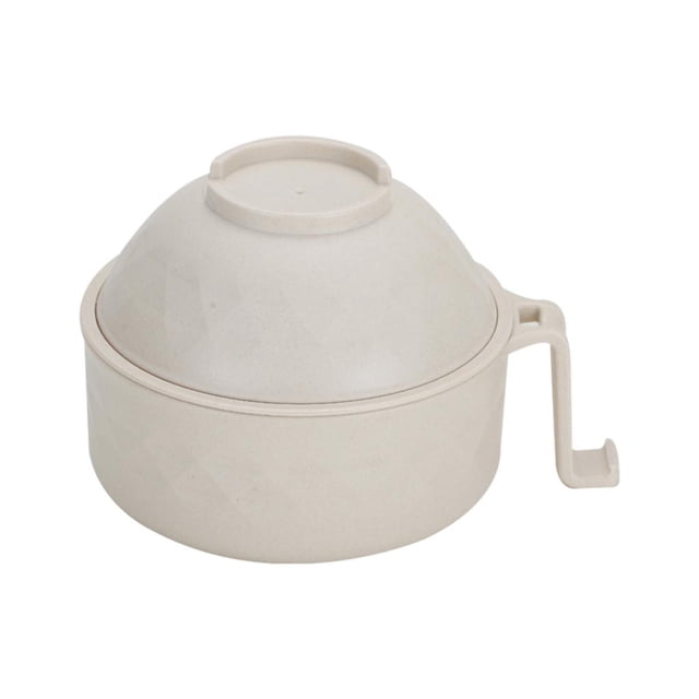 Juego de ramen multifuncionales Baoblaze para microondas con tapa soporte con mango Beige