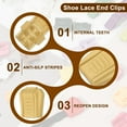 thumbnail image 3 of Uxcell Zipper Pull Cord Lock, Plastic Shoe Lace End Clips for Various Uses Beige, 3 of 7