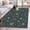 Navy, Slate, Rose, Gold, variant on Round Area Rug 5 Ft, Middle Century Washable Non-Slip Circle Carpet for Living Room/Bedroom, Vintage Rustic Botanical Floral Green Low-Profile Runner Mats Collection Rugs for Indoor