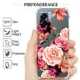 thumbnail image 2 of CoverON Phone Design For OnePlus Nord N300 5G Case, Clear Flexible Soft Rubber Slim TPU Cover, Peony Flower, 2 of 7