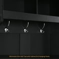 thumbnail image 4 of Minimalist Slim Hall Tree with Cabinet & 6 Hanging Hooks, Multi-functional Storage Bench with Coat Rack, Elegant Foyer Cabinet for Hallway, Living room, Black, 4 of 12