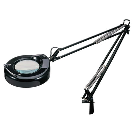 Natural Daylight Lamps V-LIGHT Full Spectrum Natural Daylight Effect Heavy-Duty Magnifier Lamp with Metal Clamp, Black Finish ()