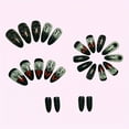 thumbnail image 5 of Yoyauz 24PCS Almond Shaped Nail, Fake Nail, Black Bat Rose Design, Charming Acrylic Nail, Halloween Suitable For Girls And Ladies, 5 of 6