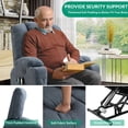 thumbnail image 5 of VIVIJASON Power Lift Chair Electric Recliner for Elderly Heated Vibration Massage Soft Fabric Recliner Chair with 2 Remote Controls, USB Ports, Side Pockets & Cup Holders for Living Room (Blue), 5 of 7
