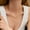 KN0404, variant on Layered Heart Necklace for Women - Gold Tone Alloy Double Strand Chain with Puffy Pendant, Trendy Paperclip Link Choker, Adjustable Fashion Jewelry for Daily Wear