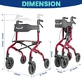 thumbnail image 4 of Ruedas todo terreno plegables Rollator Walker PLANET WALK de 10 y 8 pulgadas, 4 of 7
