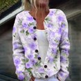 thumbnail image 2 of Kaondbfi Women's Cardigan, Autumn and Winter Knitted Button Cardigan Casual Coat Top Winter Coat for Women, 2 of 5