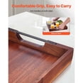 thumbnail image 6 of Wood Serving Tray, Acacia Wooden Tray Board with Handles, Decorative Rustic Serving Trays Platter, 6 of 9