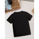 thumbnail image 2 of Diseño de cumpleaños para niño de 2 años, ropa informal de verano con cuello redondo y estampado de letras para niño, moderna y cómoda, top de manga corta para niño, estilo veraniego., 2 of 6