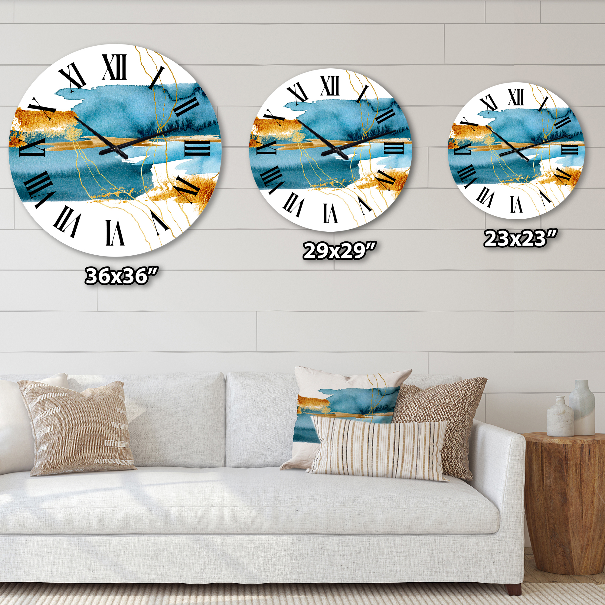 Designart 1 in Modern,Contemporary Wall Clock