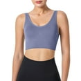thumbnail image 2 of Women's Bra Back Adjustable No Steel Ring Gather Shockproof Fitness Running Underwear Cotton Bra Blue XXL, 2 of 7