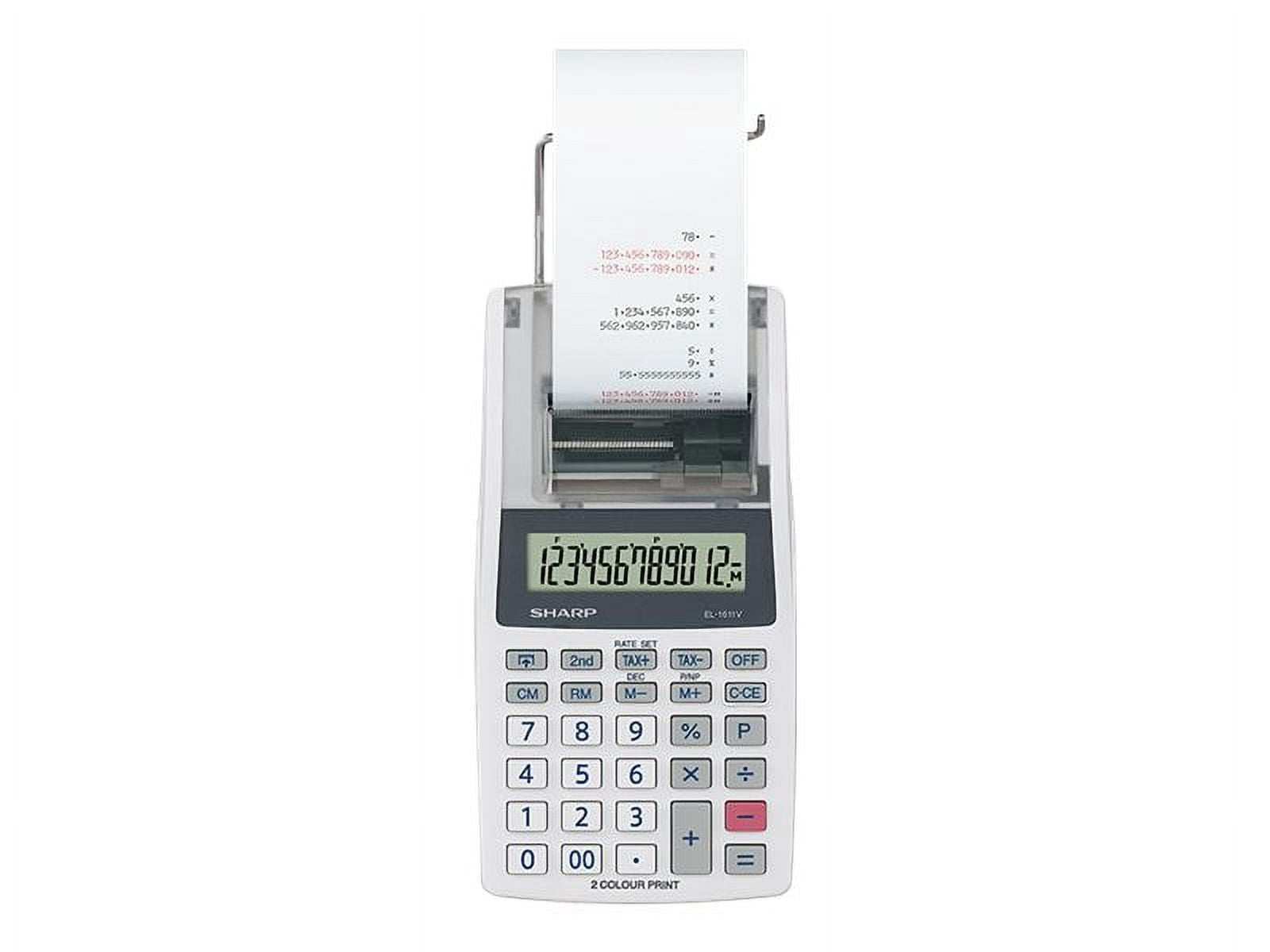 Calculatrice Imprimante Sharp EL-2630PIII - Bureau 12 Chiffres Avec Horloge