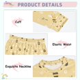 thumbnail image 3 of FORMRS Long Sleeve Top and Pants Pajama Set for Niños 2-Piece Sleepwear, Sizes 18M-8Y, Cute Bee Pattern, 3 of 6