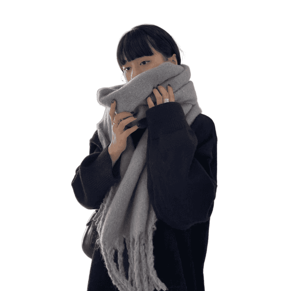 TELOLY 2026 New Winter Scarfeco Friendly and Safe Scarf for Men Winterscarf and Shawl Two in One Wrinkle Resistant Design Hat Scarf Glove Set for Women,Grey